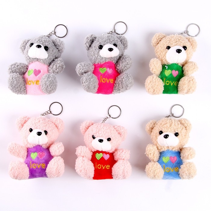 Мягкая игрушка-брелок «Мишка» цвета МИКС Мягкая игрушка-брелок «Мишка» цвета МИКС