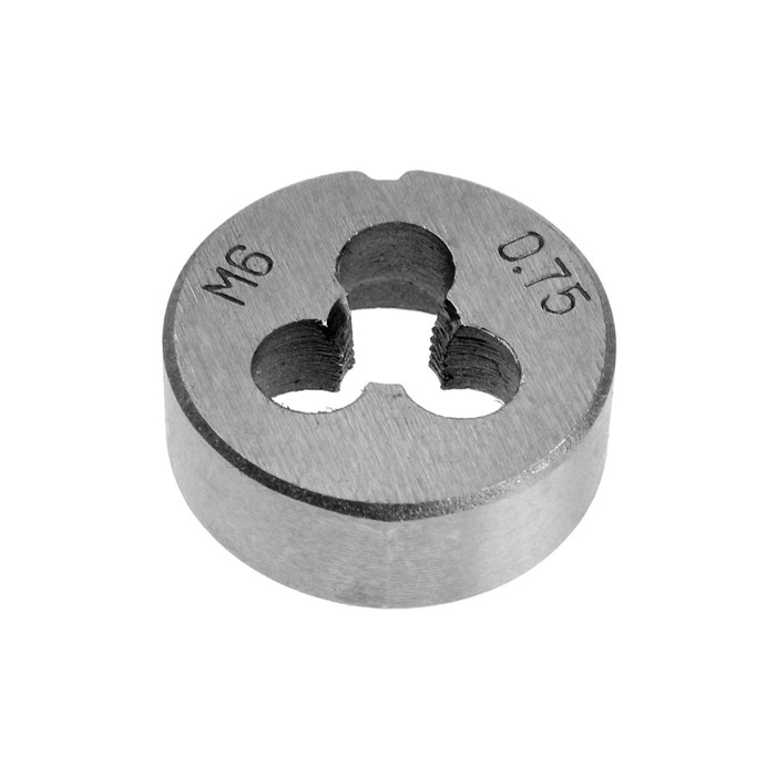 Плашка метрическая ТУНДРА, М6 х 0.75 мм Плашка метрическая ТУНДРА, М6 х 0.75 мм