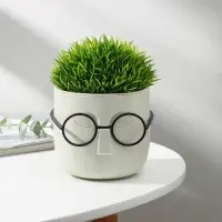 Кашпо для цветов со вставкой &laquo;Стив&raquo;, 650 мл, d=11.5 см, h=10.5 см, цвет белый ротанг