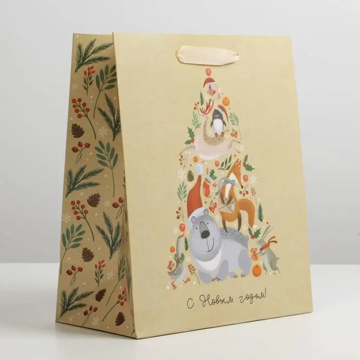 Пакет подарочный новогодний ламинированный «С Новым годом», ML 23 х 27 х 11.5 см Пакет подарочный новогодний ламинированный «С Новым годом», ML 23 х 27 х 11.5 см