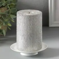 Подсвечник "Чашка на подставке" 10 см, белый