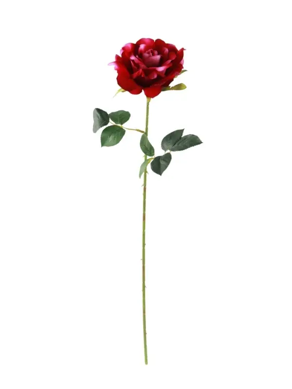 Цветы искусственные "Роза Аманда" бархат, d-11 см 58 см, сиреневый