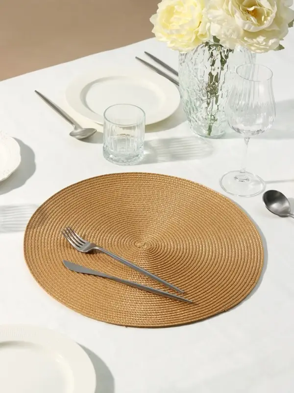 Салфетка сервировочная на стол &laquo;Лофт&raquo;, d=38 см, бежевая