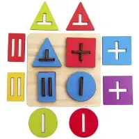 Сортер-вкладыш деревянный, &laquo;Геометрия. Квадратная форма&raquo;