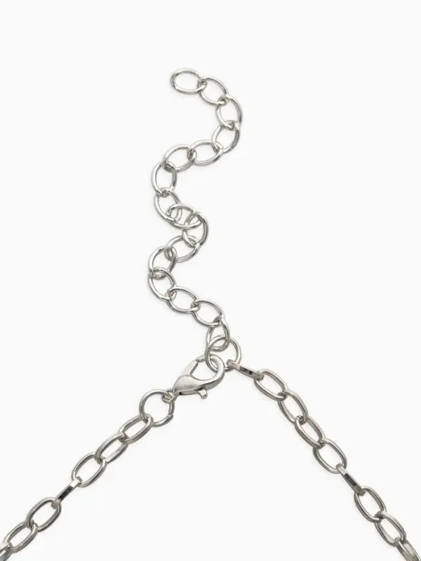 Колье "Летний вайб" ракушка, цвет белый в серебре