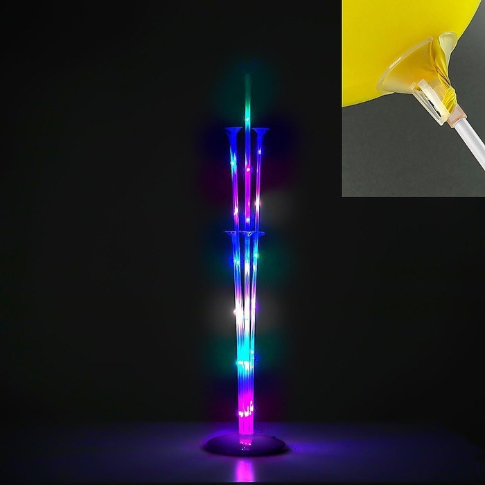 Подставка для воздушных шаров, 7 палочек и держателей, световая подставка, 70 см Подставка для воздушных шаров, 7 палочек и держателей, световая подставка, 70 см