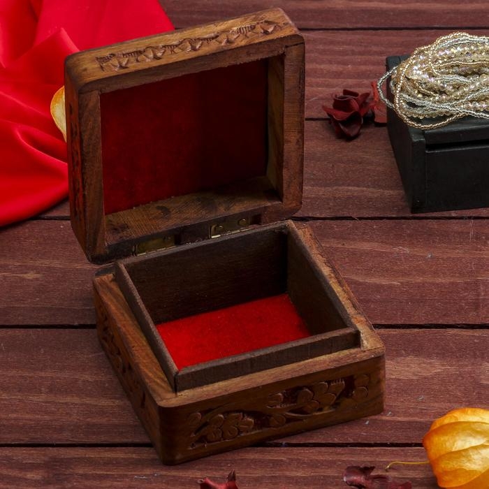 Шкатулка дерево  Шкатулка дерево "Узор" 10х10х6 см