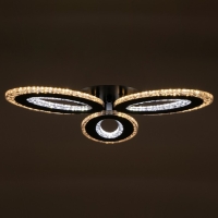 Люстра с ПДУ 1095/3BK LED 114Вт диммер черный 50х50х8 см BayerLux