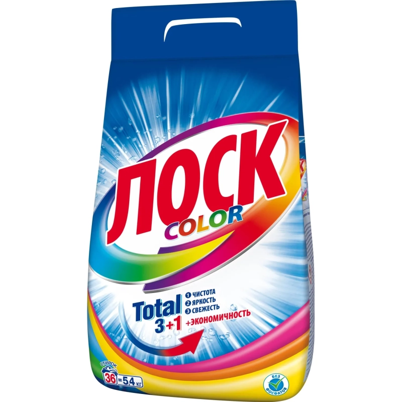 Порошок стиральный ЛОСК Колор для цветного белья 5,4кг