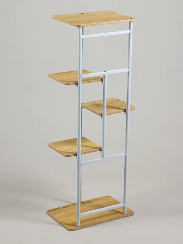 Подставка для цветов Greengo, 5 полок, 36&times;23&times;94 см, напольная, каркас металл, полки МДФ, белая