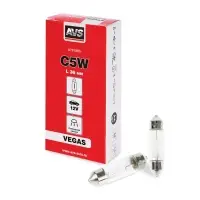 Лампа AVS Vegas 12V.С5W(SV8.5/8)L36мм. BOX 10шт.