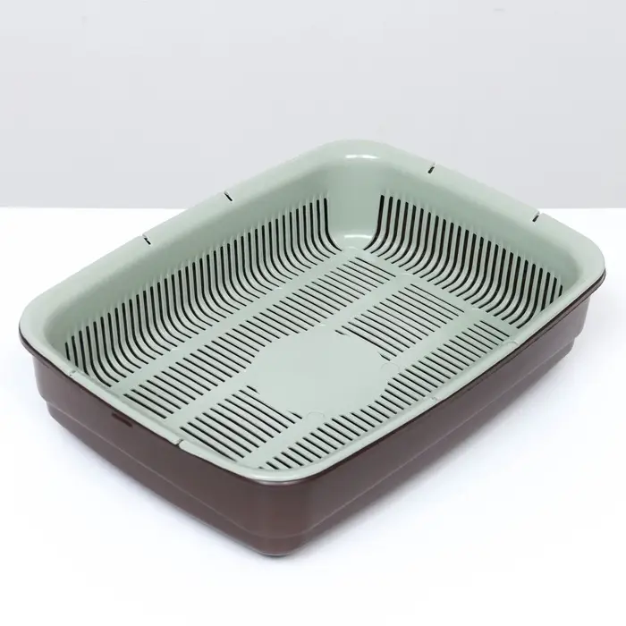 Лоток большой с сеткой Atlantis &laquo;Стандарт&raquo;, 42&times;31&times;10 см, шоколад