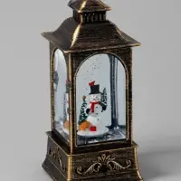 Фигура светодиодная фонарь "Снеговик", 21х8,5х8,5 см, AAAx3, Т/БЕЛЫЙ