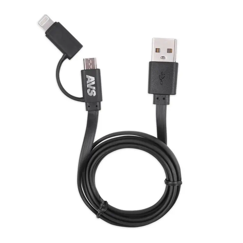 Кабель AVS MIP-563 USB/Lightning + micro-USB, 10 Вт, 1 м (A78610S)