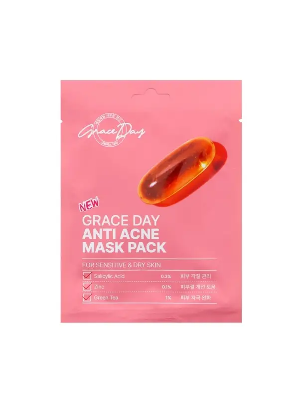 Маска тканевая для лица Grace Day, противовоспалительная, 27 мл Маска тканевая для лица Grace Day, противовоспалительная, 27 мл