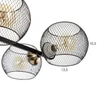 Светильник потолочный BayerLux &laquo;Эстэт&raquo;, люстра 6хЕ27, 40 Вт, чёрный, 58&times;36&times;23.5 см