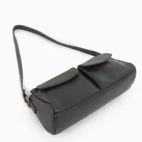 Сумка женская багет TEXTURA на молнии, 27&times;8&times;13 см, тёмно-серая