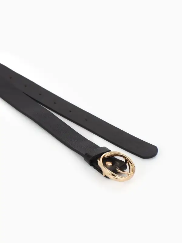 Ремень жен 05-01-01-01, Июнь2510, 2,9*0,3*110 см, без винта, пряж золото, 1 прокол, черный 1090314 Ремень жен 05-01-01-01, Июнь2510, 2,9*0,3*110 см, без винта, пряж золото, 1 прокол, черный 1090314