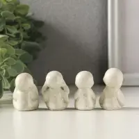 Набор фигурок &laquo;Монахи ничего не вижу, не слышу, не скажу, не делаю&raquo;, 4 шт., 4&times;2.5 см
