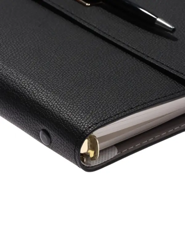 Органайзер на кольцах, А5, с клапаном, 80л, линия, к/зам, с ручкой, Черный Органайзер на кольцах, А5, с клапаном, 80л, линия, к/зам, с ручкой, Черный