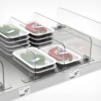 Клипса Т-образная для крепления пластиковых разделителей, 100&times;40&times;32 мм, прозрачная