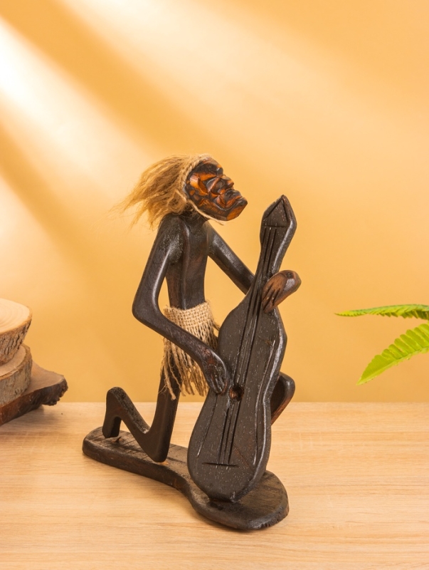 Сувенир Сувенир "Абориген музыкант" дерево, 22х13х23 см