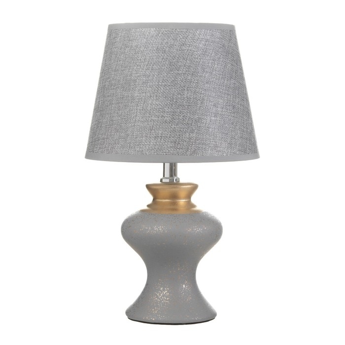 Настольная лампа Настольная лампа "Алейна" E14 40Вт серый-золото 23х23х35 см RISALUX
