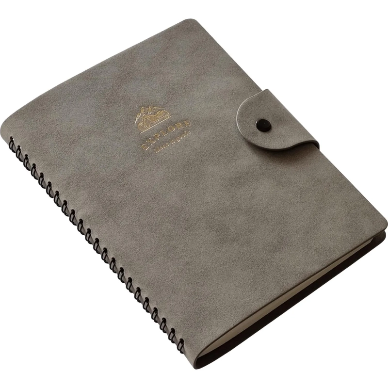 Бизнес-тетрадь Infolio 14x20см 96л клет спираль Исследовать,сер I1778/grey