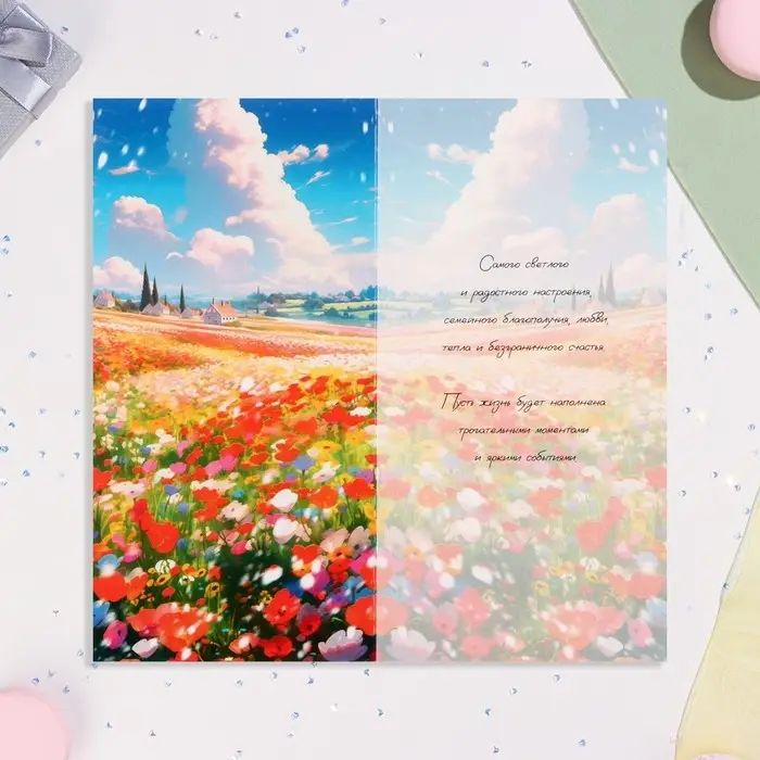 Открытка-евро «Поздравляю!», 21×10 см Открытка-евро «Поздравляю!», 21×10 см