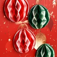 Пакет подарочный «С Новым годом», с бумажными  игрушками, 40 × 31 × 11 см