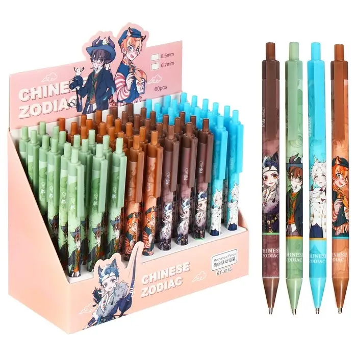 Карандаш механический &laquo;Аниме&raquo;, толщина грифеля 0.5 мм, НВ, корпус с рисунком, МИКС