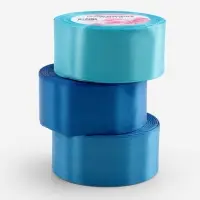 Атласная лента, набор 3 шт., 40 мм, 23&plusmn;1 м, голубая, синяя