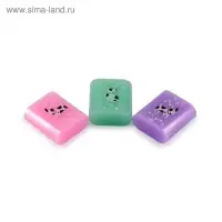 Ластик HappyGraphix Pastel, прямоугольный, мягкий, МИКС