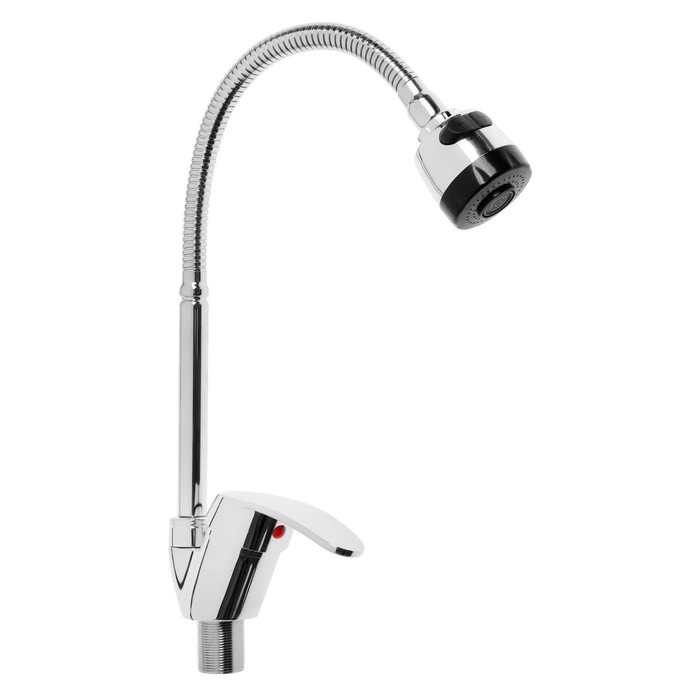 Смеситель для кухни ZEIN Z3043, гибкий излив, картридж 40 мм, без подводки, хром Смеситель для кухни ZEIN Z3043, гибкий излив, картридж 40 мм, без подводки, хром