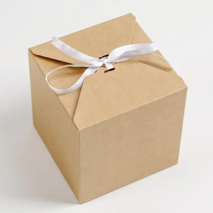 Коробка складная крафт, 10×10×10 см