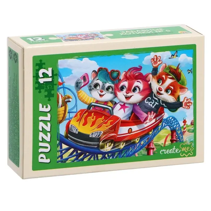 Пазлы «Забавные котики №5», 12 элементов Пазлы «Забавные котики №5», 12 элементов