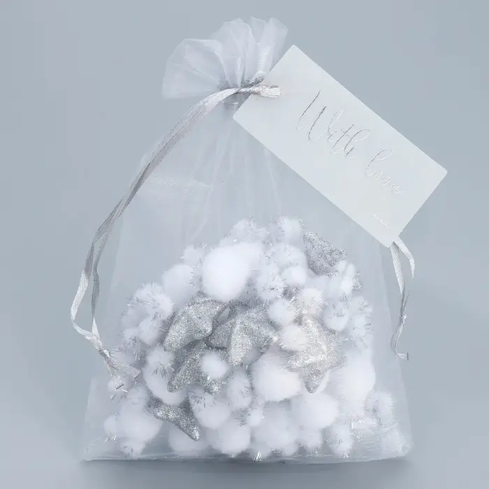 Мешочек подарочный органза серебро «Тебе», с шильдиком, 16 х 24 см +/- 1.5 см Мешочек подарочный органза серебро «Тебе», с шильдиком, 16 х 24 см +/- 1.5 см