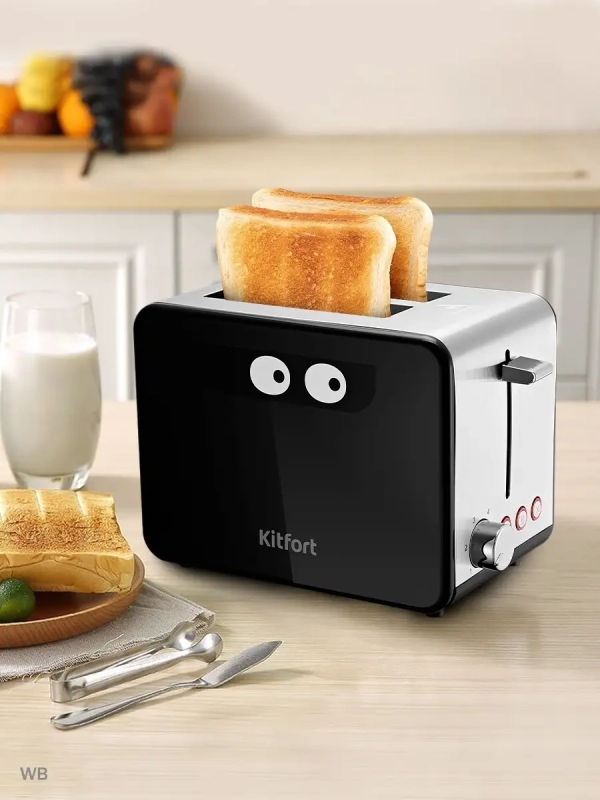 Тостер для хлеба с поддоном КТ-2058 - 870 Вт Тостер для хлеба с поддоном КТ-2058 - 870 Вт