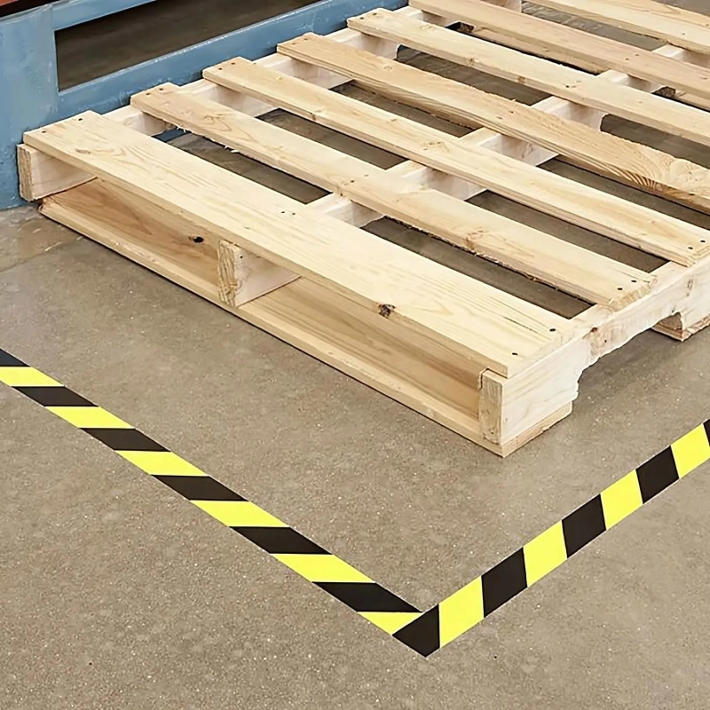 Лента для разметки ПВХ 50мм x 50м (150мкм) желто-черный