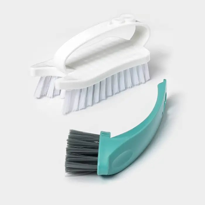 Щётка утюжок для уборки двойная Доляна &laquo;Трансформер&raquo;, 2 шт. пластик, жёсткая щетина, 15.5&times;5.5 см, МИКС