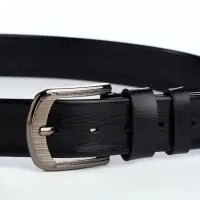 Ремень мужской, ширина 3.8 см, винт, пряжка металл, чёрный