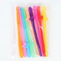 Трубочки для коктейля 18+ 10 шт. МИКС