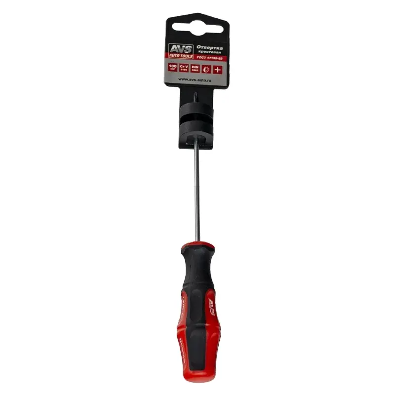 Отвертка крестовая (PH0x100 мм) "PRO" AVS OKP0100