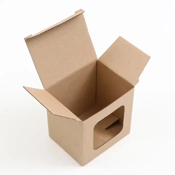 Коробка под кружку, с окном, 12×9.5×12 см