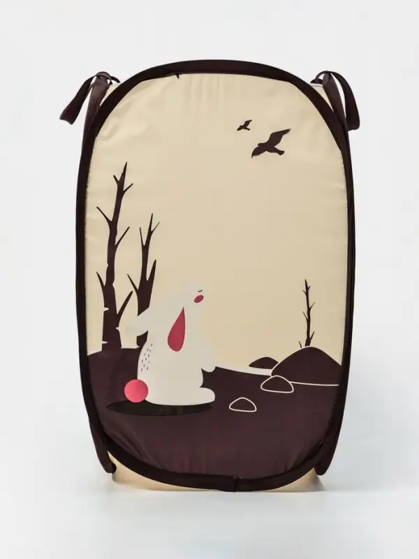 Корзина для игрушек Доляна &laquo;Зайка&raquo;, складная, 32&times;32&times;52 см, коричневая