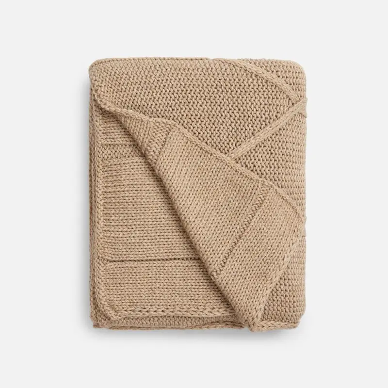 Плед Curve Verve, бежевый меланж