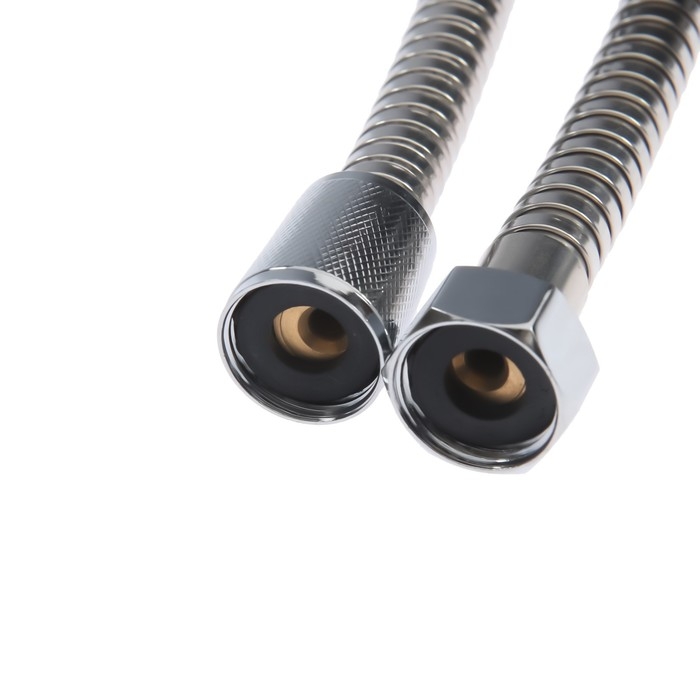 Шланг для душа Accoona A386-12, усиленный, 120 см, латунная гайка, латунный конус, хром Шланг для душа Accoona A386-12, усиленный, 120 см, латунная гайка, латунный конус, хром