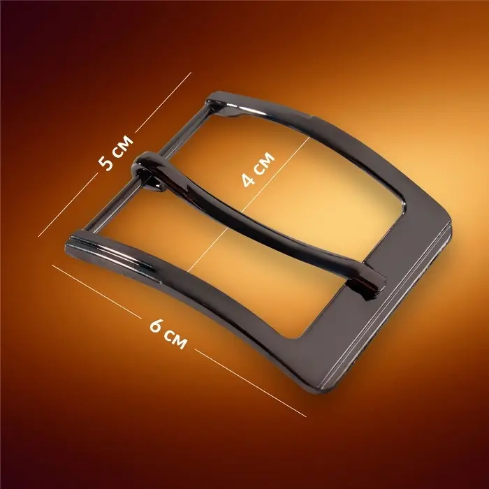 Пряжка для ремня, 6&times;5 см, 40 мм, цвет чёрный никель