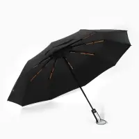 Зонт автоматический &laquo;Однотон&raquo;, 3 сложения, 10 спиц, R=50/57 см, d=100 см, чёрный