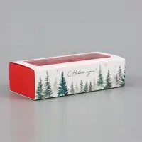 Коробка для 3 конфет &laquo;Акварельный лес&raquo;, 13&times;5&times;3.3 см